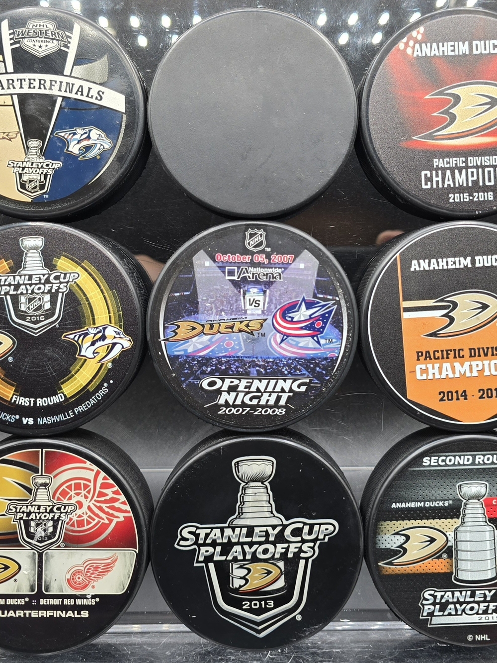 Anaheim Ducks NHL Hockey Pucks